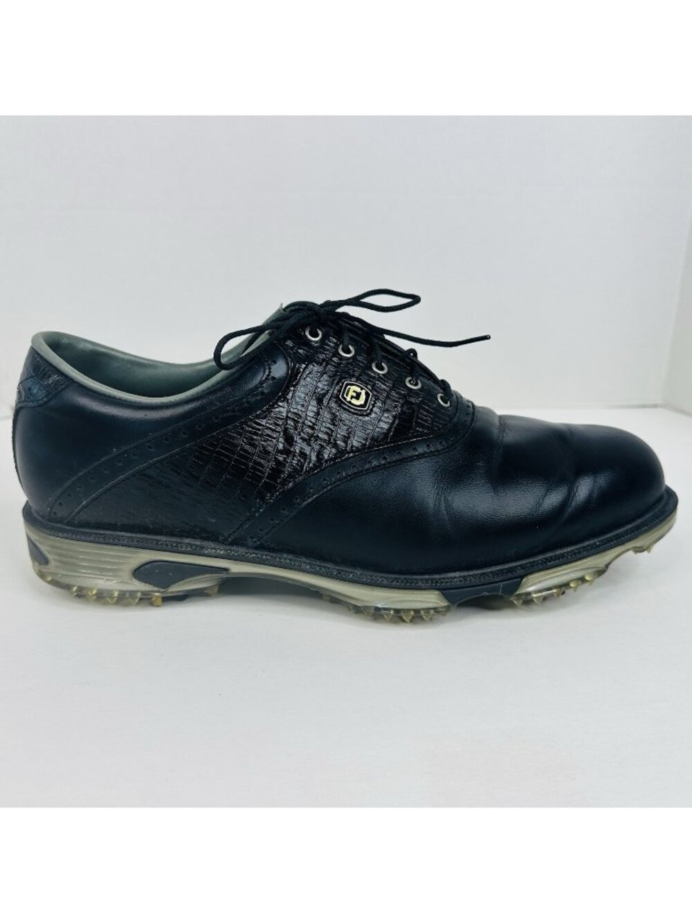 FootJoy DryJoy Tour OptiFlex 2 Leather Golf Shoes [53676] Men's Sz 11.5 W Spiked